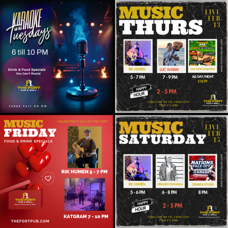 Music and Sports line up Feb 11 to 15th